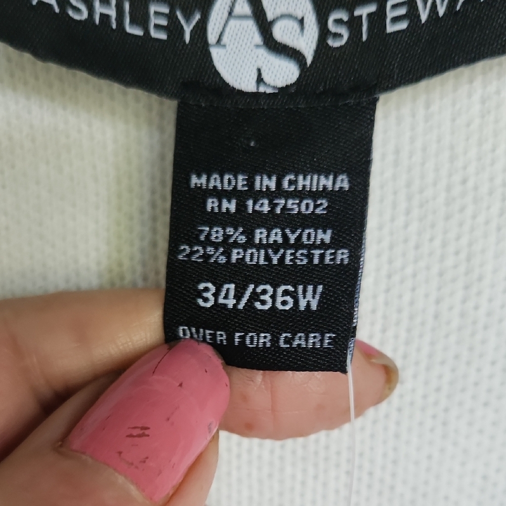 Ashley Stewart Elegant White Dress with Gold Buttons - Picture 8 of 8